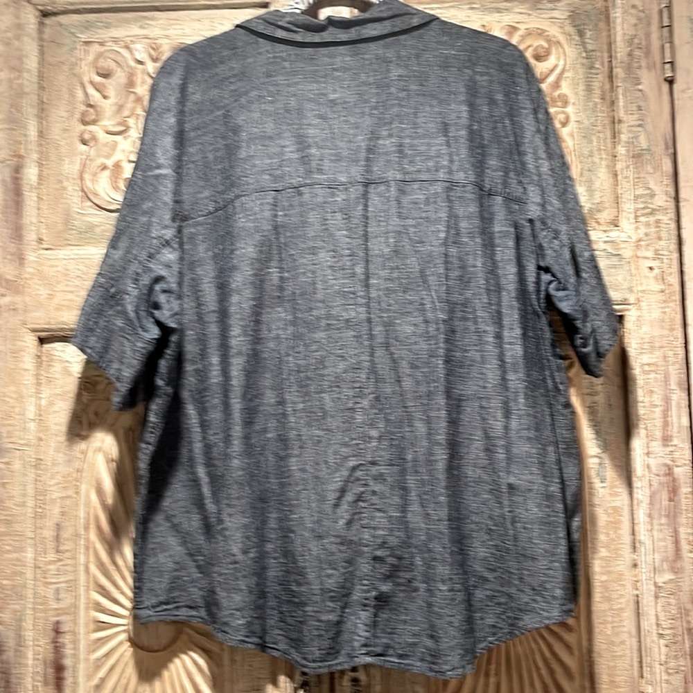 EUC Eileen Fisher Oversized Hemp, Organic Cotton Top /Navy, XL/ - Picture 5 of 6